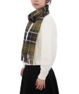(image for) Cashmere Feel Pattern Scarf Olive Green