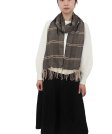(image for) Cashmere Feel Pattern Scarf Brown