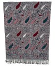 (image for) Multi Colored Paisley Pashmina Teal Multi