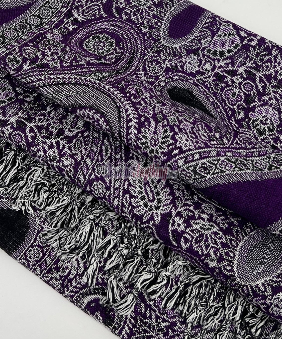 (image for) Multi Colored Paisley Pashmina Purple Multi