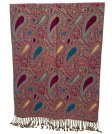 (image for) Multi Colored Paisley Pashmina Hot Pink Multi