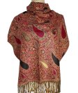 (image for) Classic Thicker Paisley Shawl Pink/Gold Multi