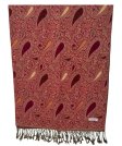 (image for) Classic Thicker Paisley Shawl Dark Red Multi