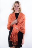 (image for) Orange Solid Pashmina Label Scarf