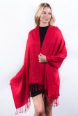 (image for) Red Solid Pashmina Label Scarf