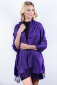 (image for) Purple Solid Pashmina Label Scarf