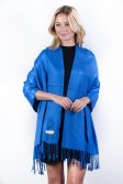 (image for) Royal Blue Solid Pashmina Label Scarf