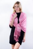 (image for) Carnation Pink Solid Pashmina Label Scarf