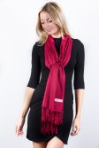 (image for) Burgundy Solid Pashmina Label Scarf