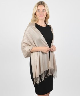 Sparkly Metallic Shawls Wraps Seashell Pink