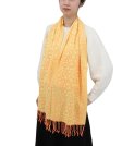 (image for) Cashmere Feel Leopard Scarf Orange