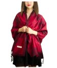 (image for) Rose & Leaf Pashmina Jujuba Red