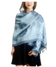 (image for) Rose & Leaf Pashmina Light Denim