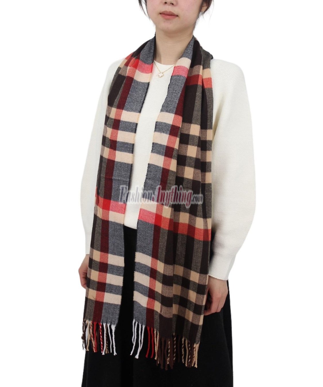 (image for) Cashmere Feel Classic Scarf 54557 Brown/Tan