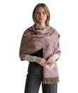 (image for) Two Tone Paisley Scarf Dark Orchid