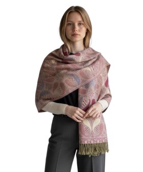 Two Tone Paisley Scarf Dark Orchid