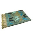 (image for) Two Tone Paisley Scarf Black/ Blue