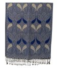 (image for) Two Tone Paisley Scarf Navy Blue