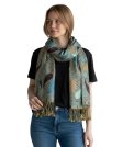 (image for) Two Tone Paisley Scarf Sea Green