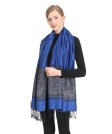 (image for) Metallic Paisley Flower Royal Blue