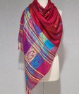 (image for) Stripe Paisley Shawl Dark Red