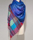 (image for) Stripe Paisley Shawl Royal Blue