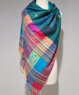 (image for) Stripe Paisley Shawl Teal