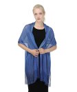 (image for) Lightweight Metallic Fish Net Scarf, Party Scarf Royal Blue