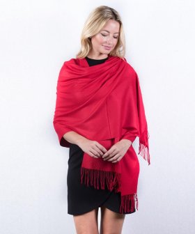 Red Premium Thick Pashmina