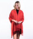(image for) Orange Red Premium Thick Pashmina
