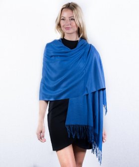 Royal Blue Premium Thick Pashmina