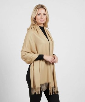 Khaki Premium Thick Pashmina