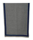 (image for) Reversible Border Cashmere Shawl Heather Grey
