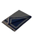 (image for) Reversible Border Cashmere Shawl Heather Grey