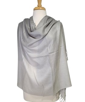Ombre Solid Pashmina Grey