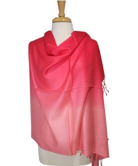 Ombre Solid Pashmina Red