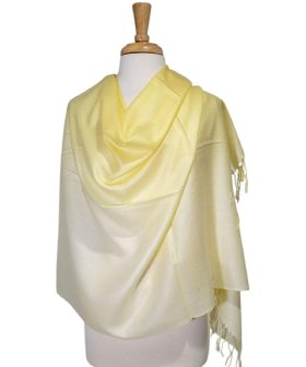 Ombre Solid Pashmina Yellow