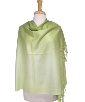 Ombre Solid Pashmina Lime Green