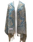 (image for) Metallic Paisley Flower Pashmina 1 DZ, Asst. Color