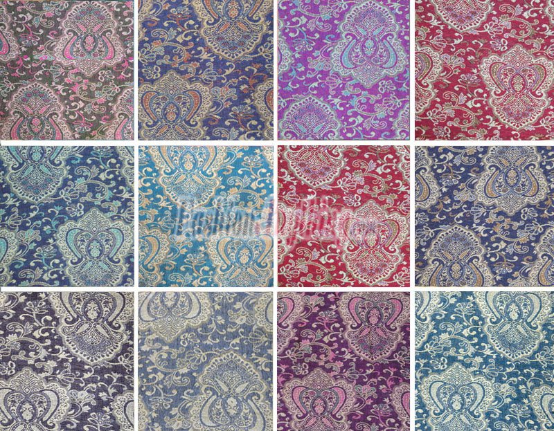 (image for) Metallic Paisley Flower Pashmina 1 DZ, Asst. Color