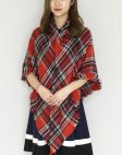 (image for) Oversized Blanket Shawls Multi Red