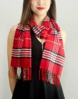 (image for) Woven Cashmere Feel Classic Scarf Red