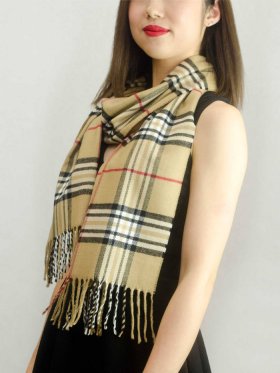 (image for) Woven Cashmere Feel Classic Scarf Camel