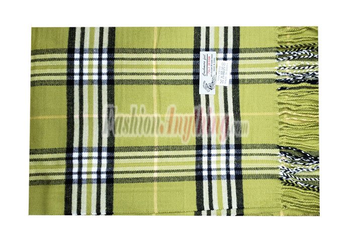 (image for) Woven Cashmere Feel Classic Scarf Lime