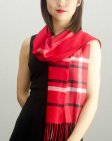 (image for) Woven Cashmere Feel Plaid Scarf Z08 Red