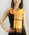(image for) Woven Cashmere Feel Plaid Scarf Z08 Orange