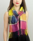 (image for) Woven Cashmere Feel Plaid Scarf Multi Color