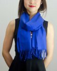 (image for) Solid Cashmere Feel Scarf Royal Blue