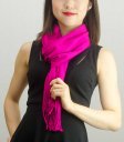 (image for) Solid Cashmere Feel Scarf Fuchsia Red