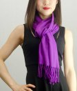 (image for) Solid Cashmere Feel Scarf Purple